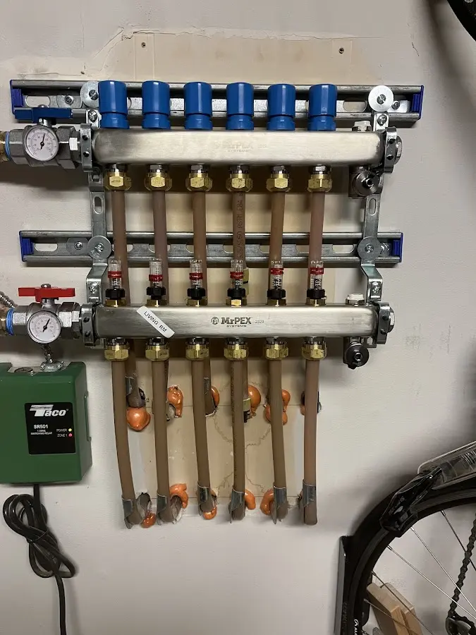 Plumber performing Gas Leak Detection at a residential property in Manitou Springs